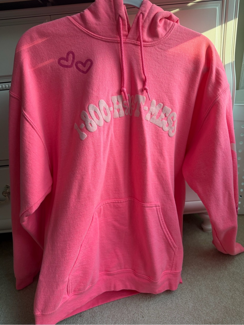 Pink Women's Pullover Hoodie Sweater